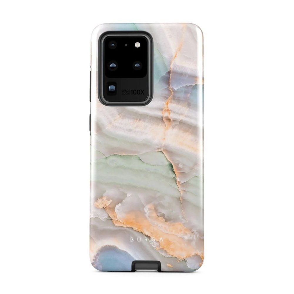 NEW BURGA Pastel Hues Colorful Marble Samsung Galaxy S20 Ultra 4G/5G Case Tough